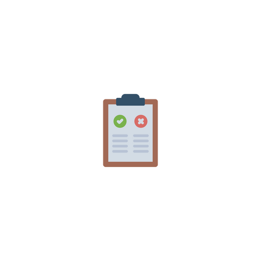 Animatie foto van een checklist van voor- en nadelen
